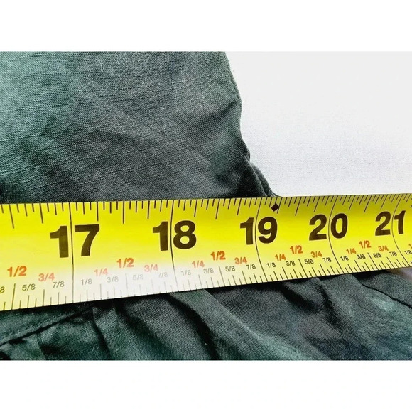 Uniqlo Size Small Women's Green Embroidered Floral Print Sleeveless Back Zip Top - Picture 5 of 9